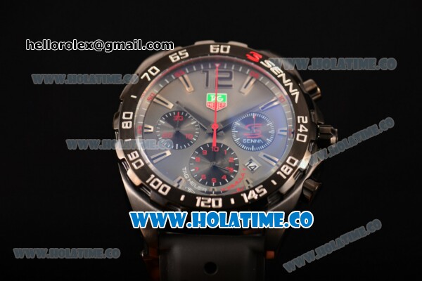 Tag Heuer Formula 1 Miyota OS20 Quartz PVD Case with Grey Dial and Silver Stick Markers - Click Image to Close